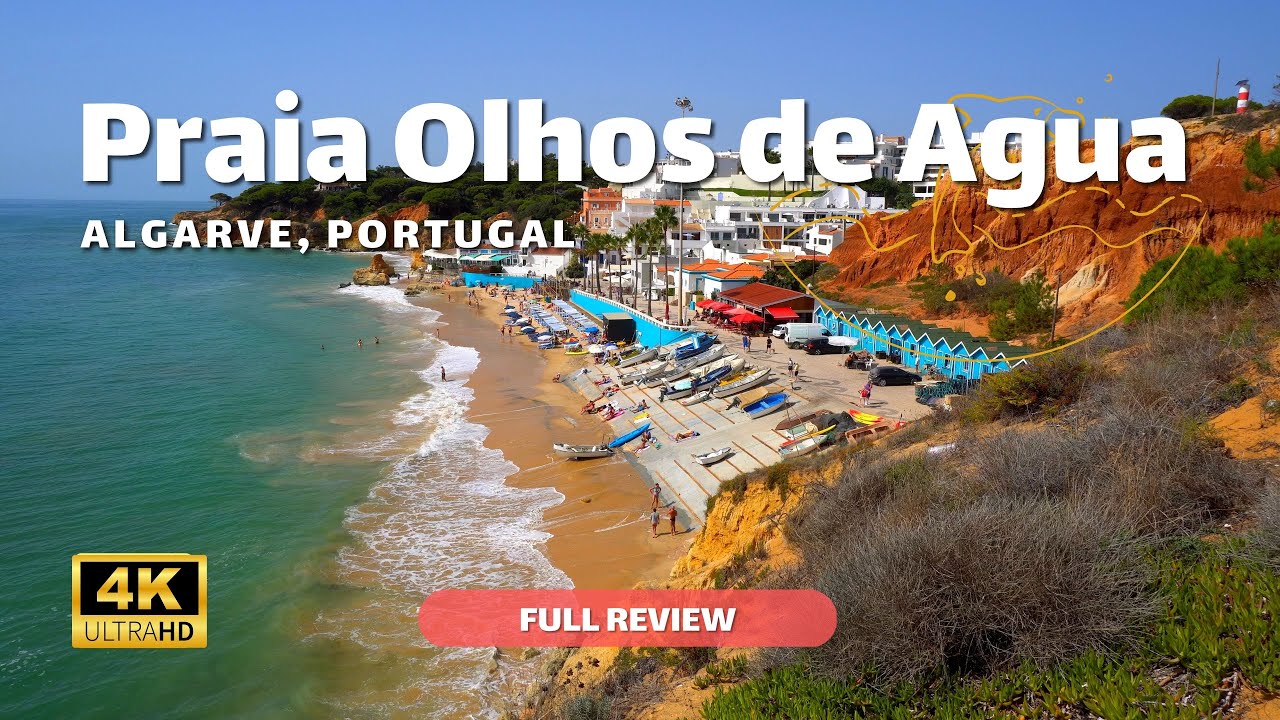 Olhos de Agua Beach in Algarve – Portugal – 4K full review