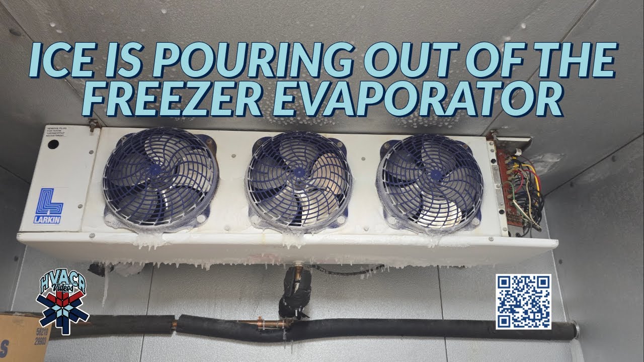 ICE IS POURING OUT OF THE FREEZER EVAPORATOR