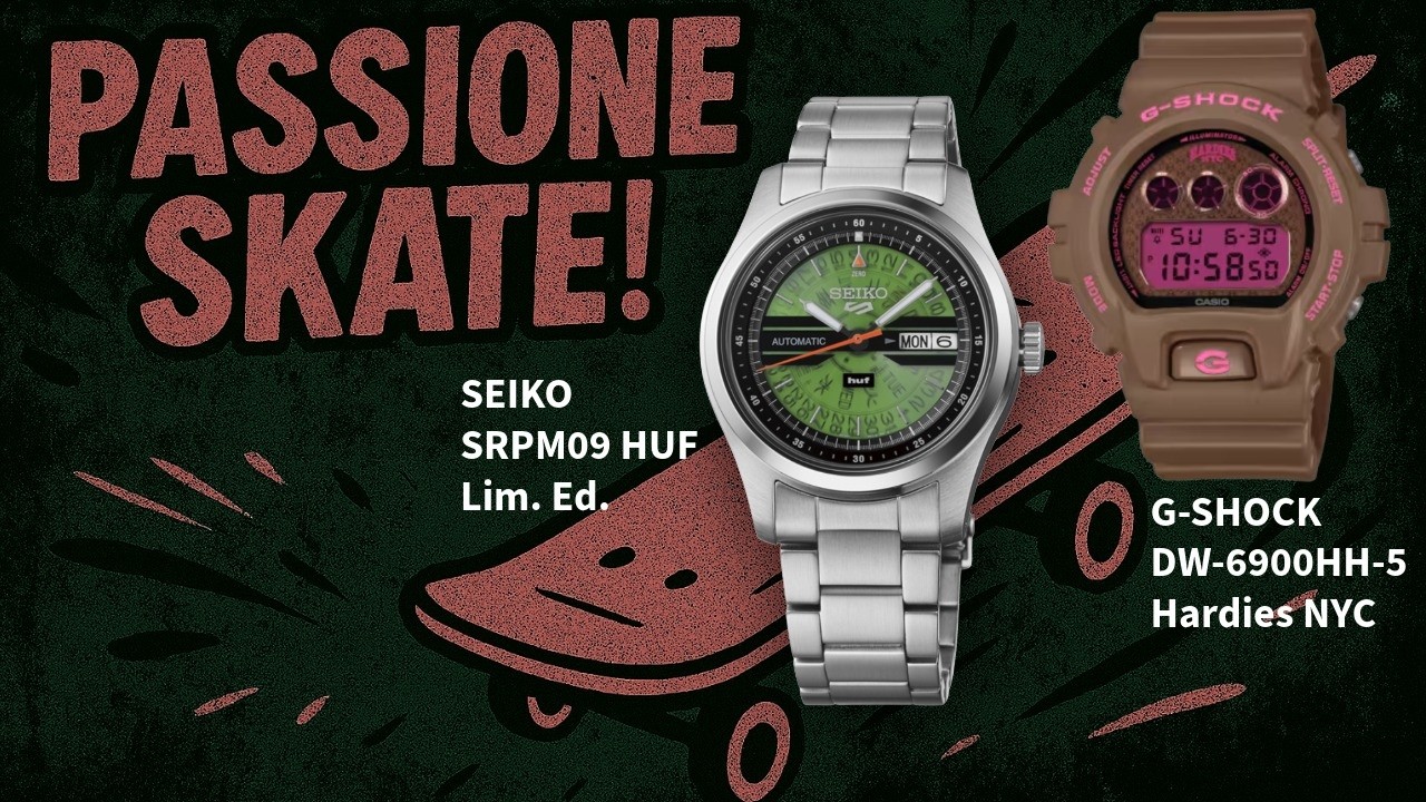 Seiko SRPM09 Huf Lim. Ed. e G-Shock 6900 x Hardies NYC: due nuovi orologi life style urban #skate
