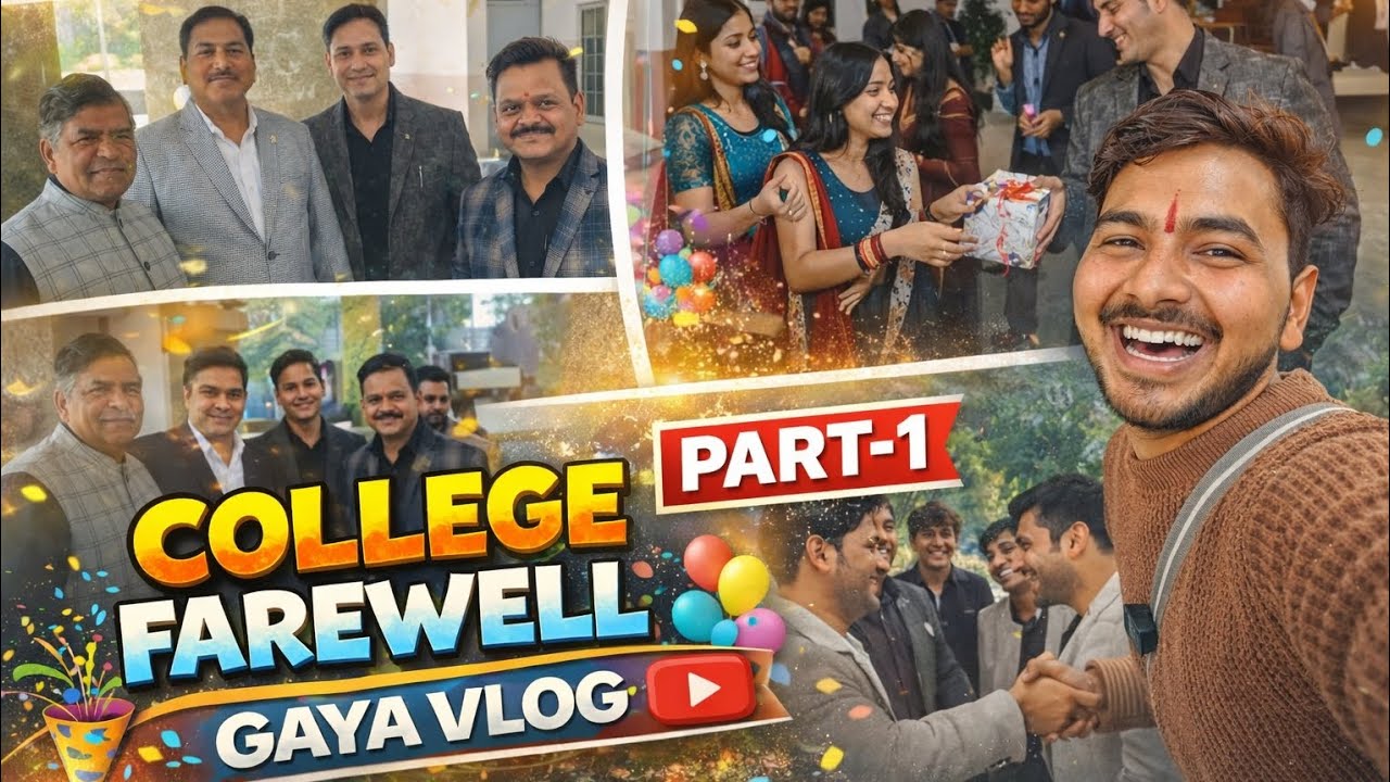 🔥“College Farewell Vlog in Hindi 🔥|🥹 last day of school 🏫 @souravjvlogs @inishutiwari @AmitBhadana 