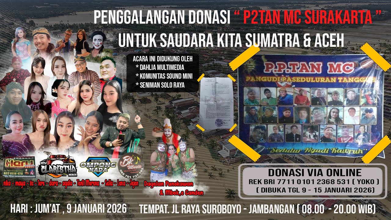 🔴📡 LIVE  PENGGALANGAN DANA UNTUK SUMATRA & ACEH " P2TAN MC SURAKARTA "  | DAHLIA MULTIMEDIA HD