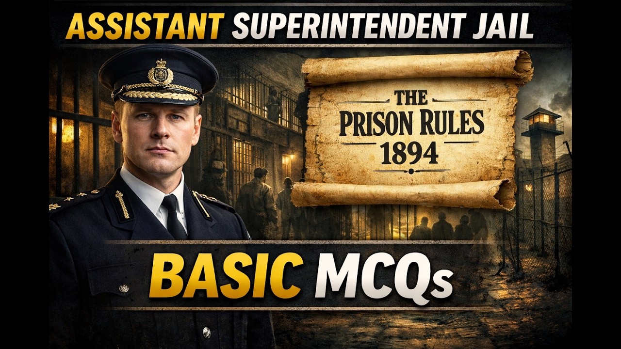 Assistant Superintendent Jail | The Prison Rules 1894 | Basic MCQs Preparation #history #education