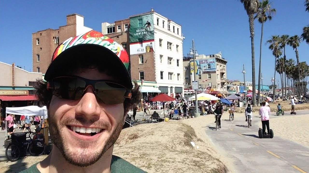 Overly Excited Tourist Loses His Mind At Venice Beach