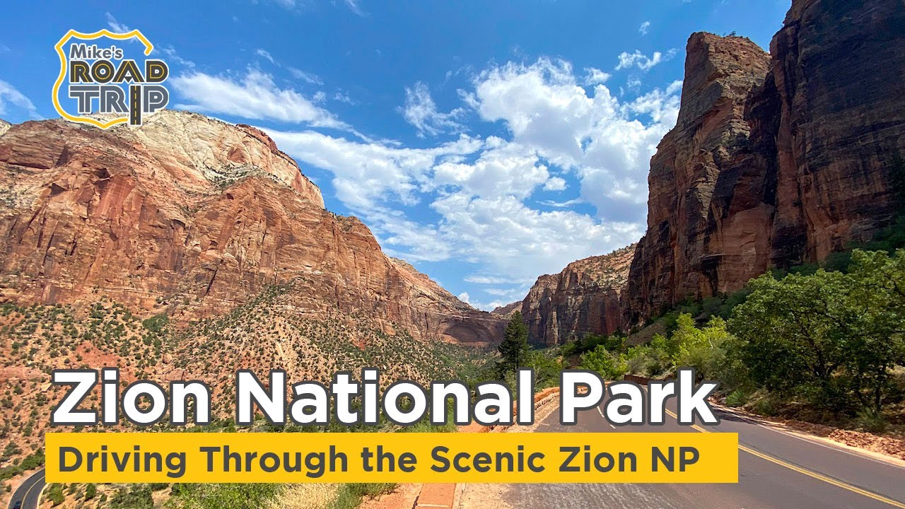 Driving through Zion National Park in 4k - Scenic Drive through Zion NP