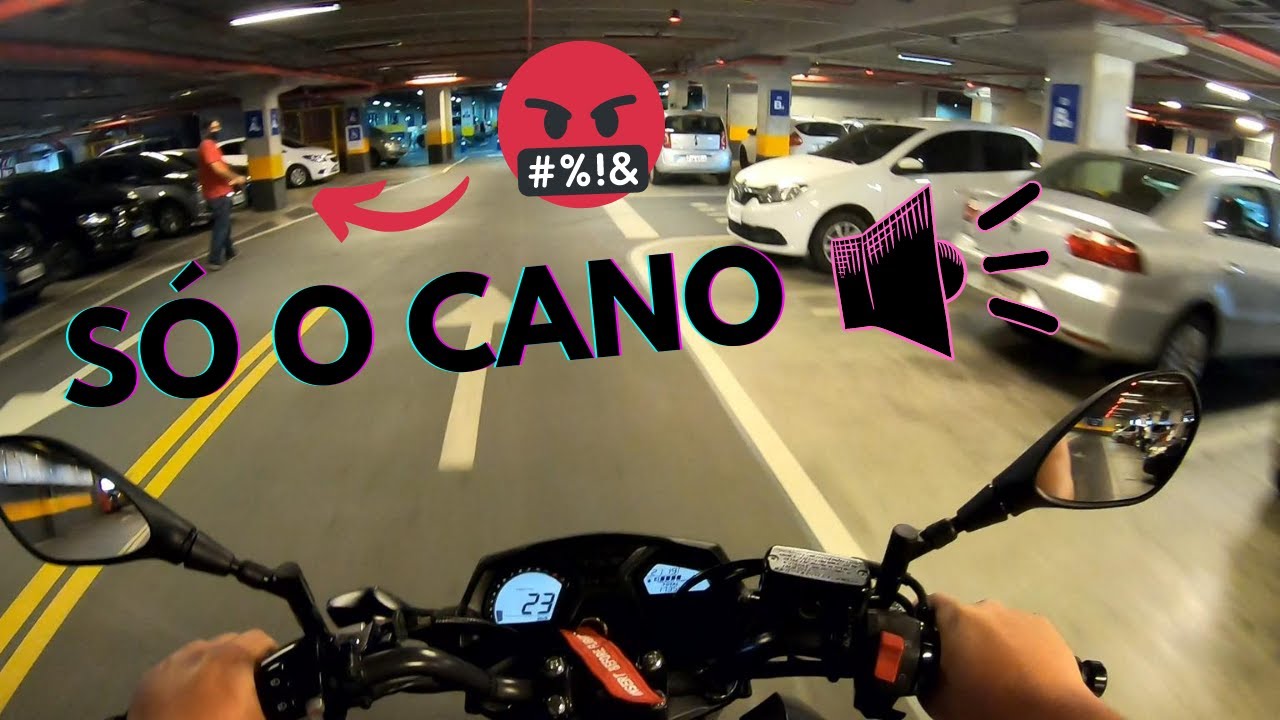CB650F SÓ O CANO CORTANDO GIRO NO SHOPPING