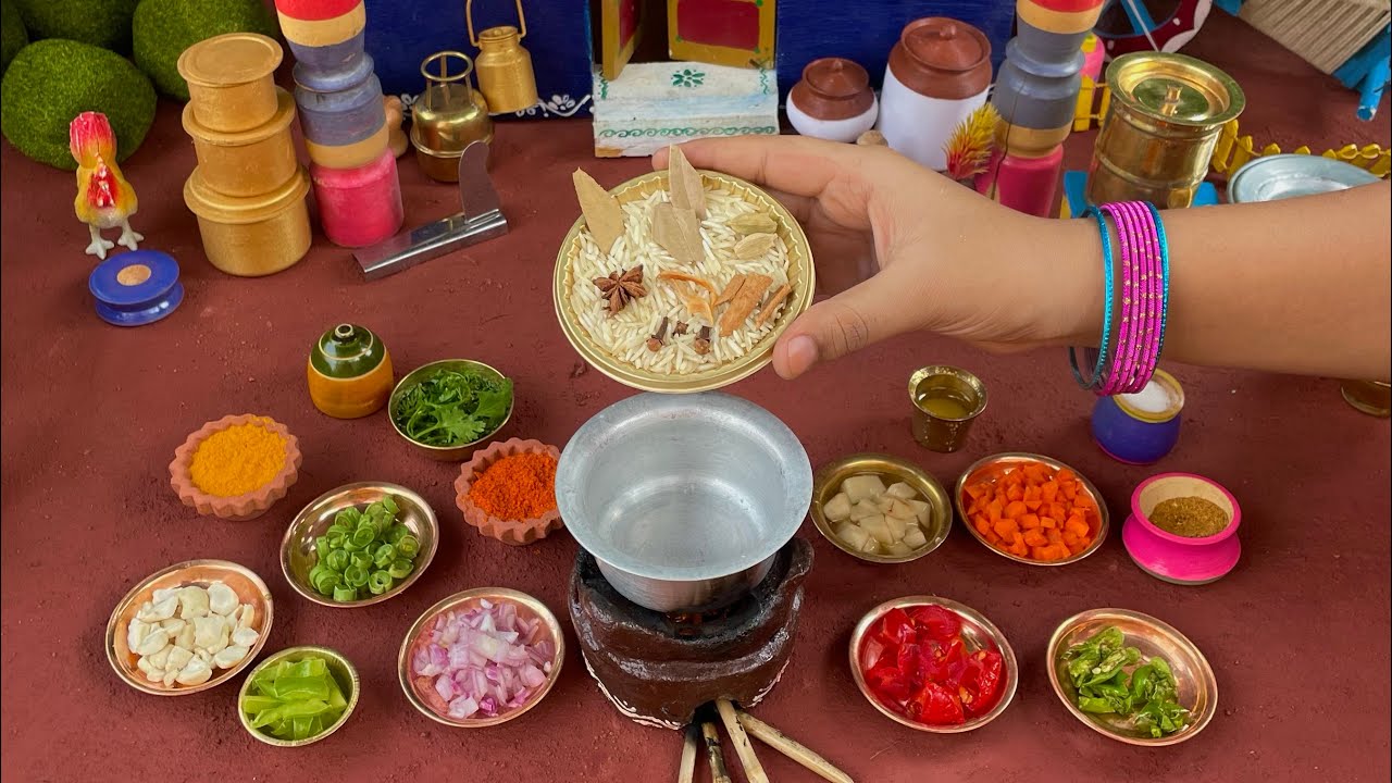 Miniature Vegetable Biryani l Veg Biryani Recipe l Miniature Cooking Food l