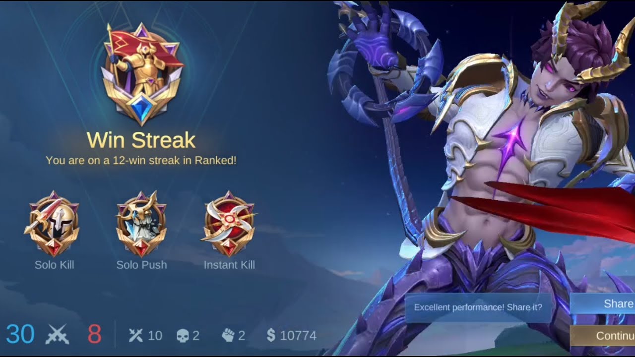 #10 kill Mobile Legend mllb pro gameplay Nepali gamer continuing the streak from 11 to 12.
