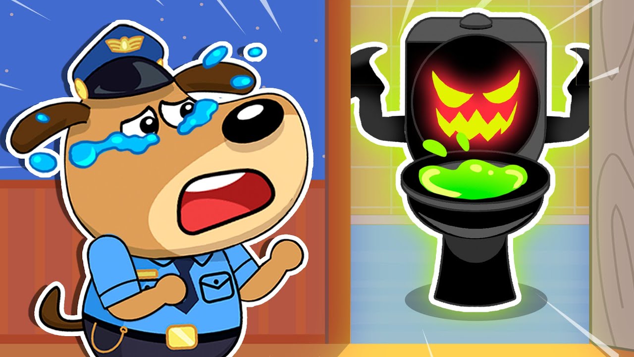 😰 What’s Wrong with the Toilet?! 🚽Woof and His Team Will Help! 🔥 Fire Spike Kids Stories