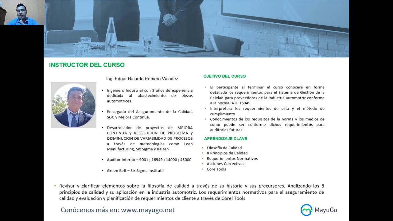Gesti&oacute;n Calidad Aplicada Industria Automotriz