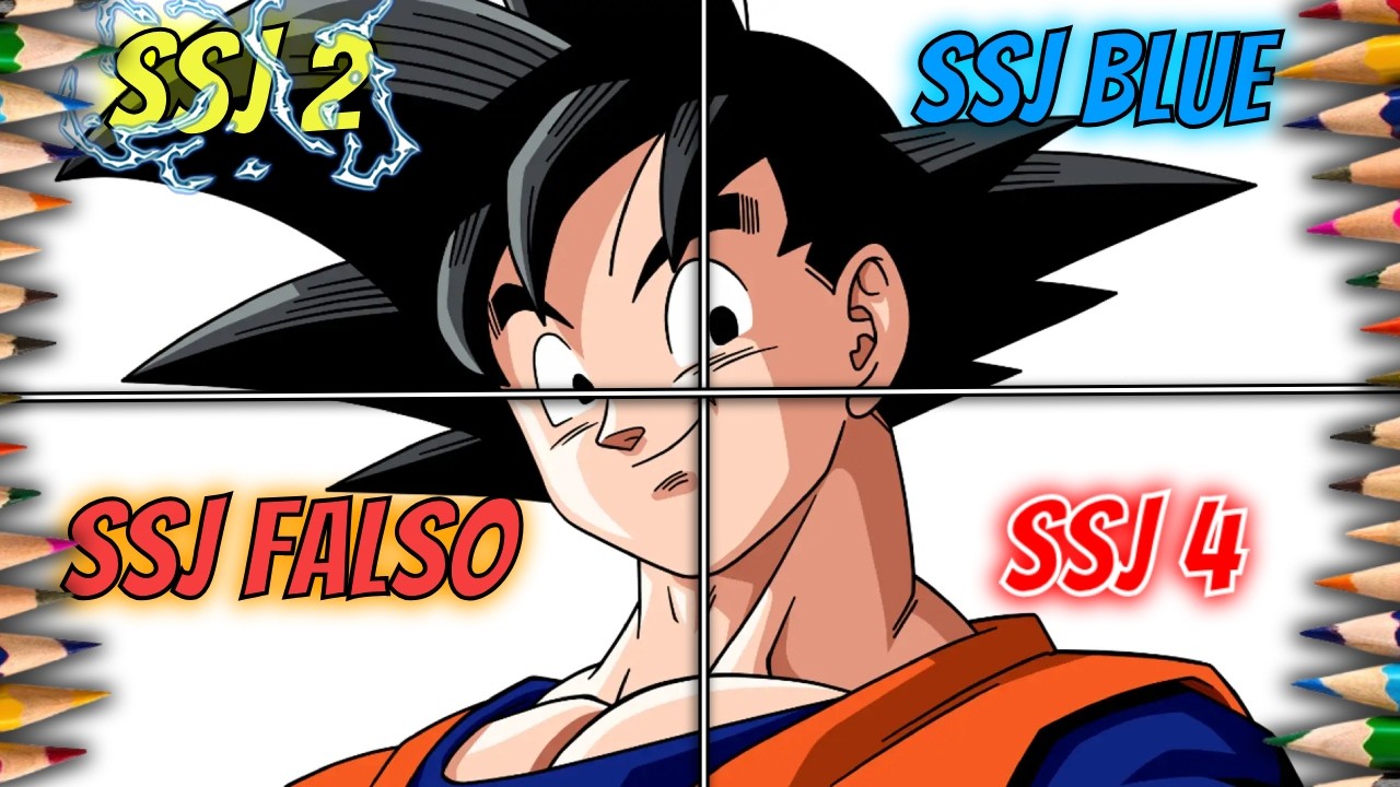 Dibujé a GOKU en 4 NIVELES DE PODER SORPRENDENTES ¡La Ruleta Decide! ✍️🔥