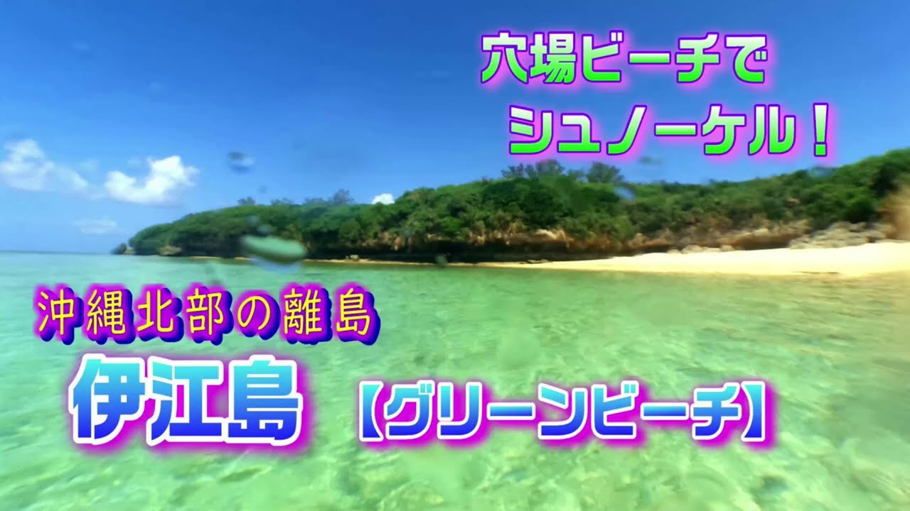 伊江島シュノーケル！穴場【グリーンビーチ】のサンゴ礁を水中散歩！