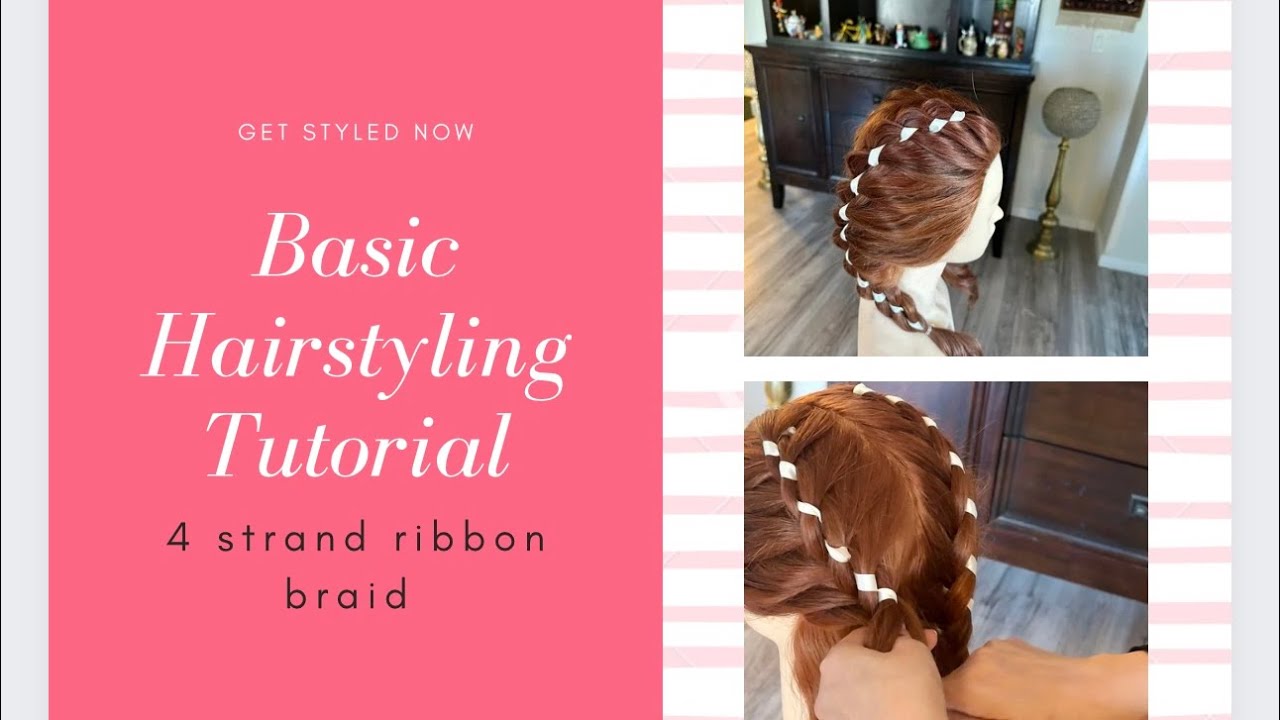 How to create 4 strand ribbon braid for beginners step by step