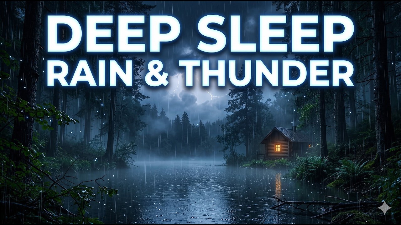 🌧️ Heavy Rain & Thunder Sounds LIVE | Sleep Instantly | Relaxing Nature Ambience