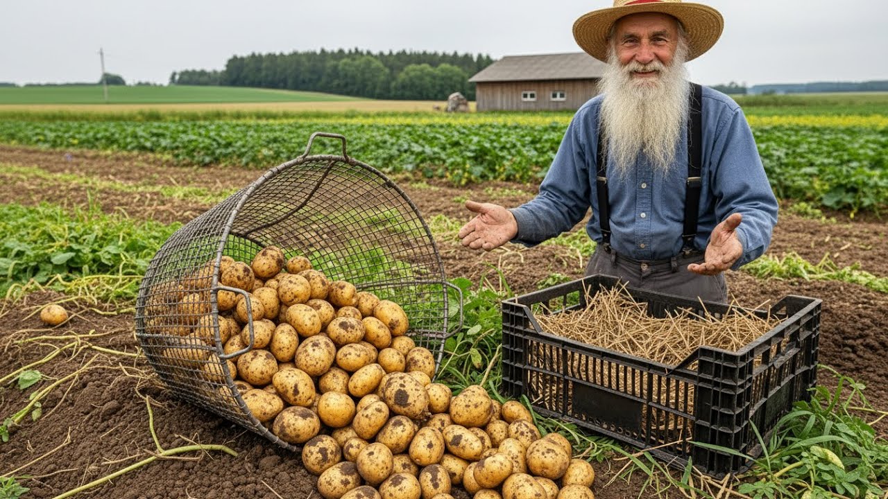 AMISH POTATO SECRET THAT GROWS 400 POUNDS IN 5 SQUARE FEET 😱