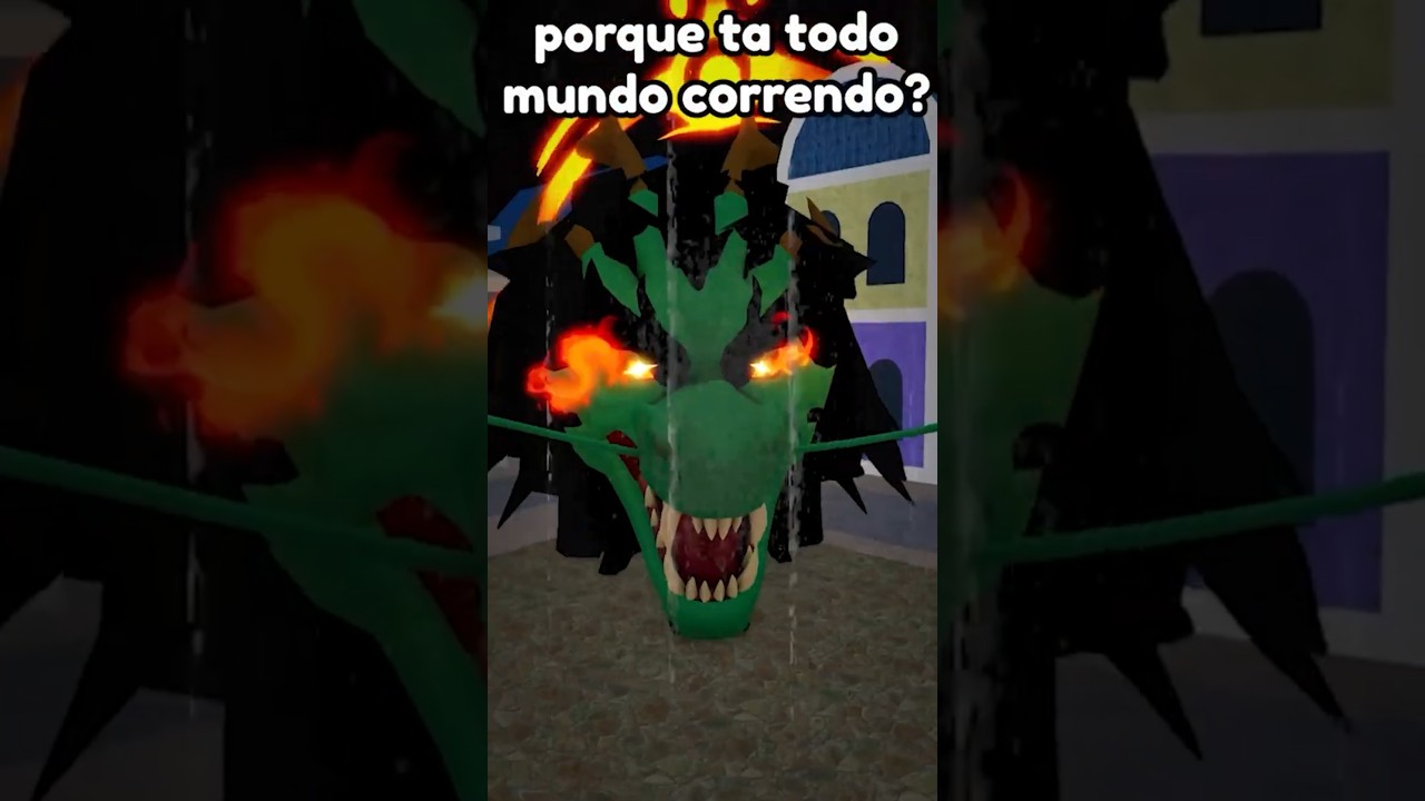 ELES EST&Atilde;O FUGINDO DELE.... 💀 no BLOX FRUITS #roblox #bloxfruits #robloxedit #shorts
