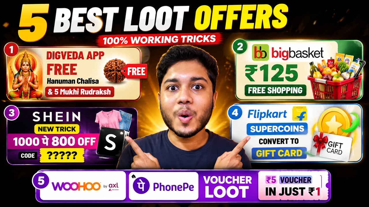 💥 Digveda FREE Hanuman Chalisa + Rudraksh | SHEIN ₹800 OFF | BigBasket ₹125 FREE Shopping | Big Loot
