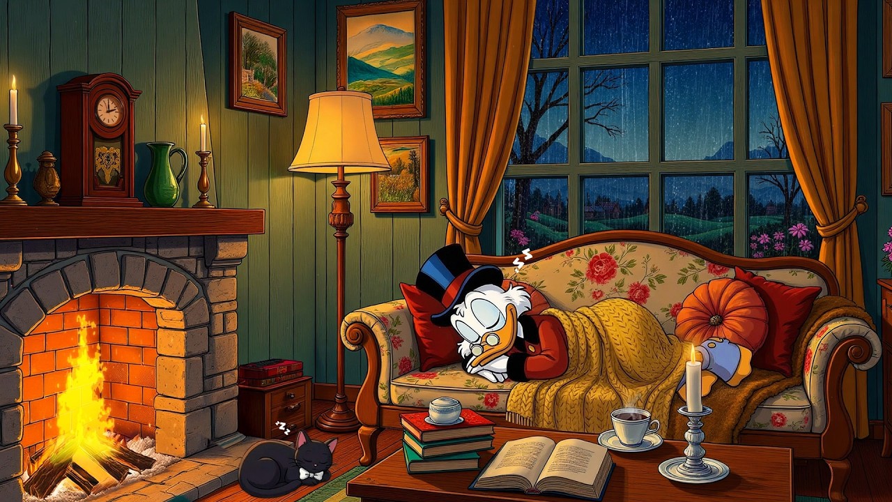 it's nostalgic rainy night and you're listening to oldies playing in another room (relax/ unwind)