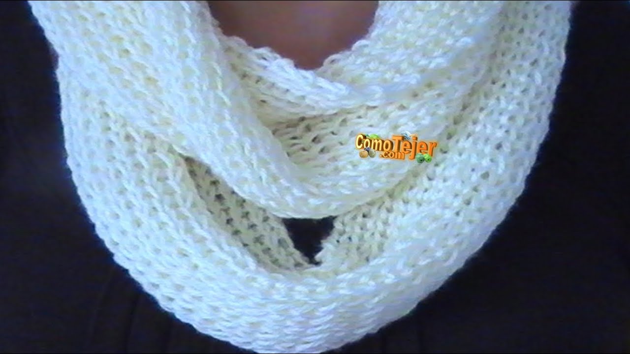 Cómo Tejer Bufanda Cuello 1 Sola Carrera Todas las Medidas Tips 2 agujas, palitos, knitting 1737