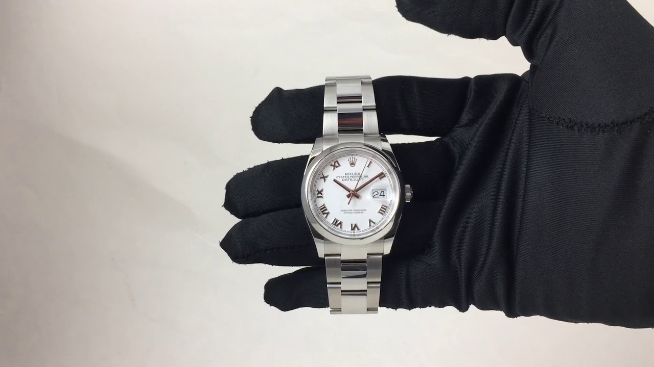 Review of the Rolex Datejust 36mm White Roman Dial Domed Bezel on Oyster Bracelet 126200.