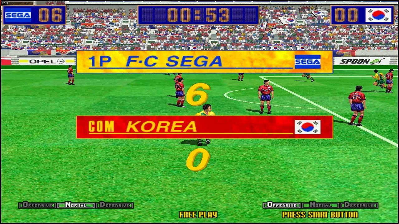 Virtua Striker 2 ver. '97 - F.C. SEGA Playthrough - Arcade Mode