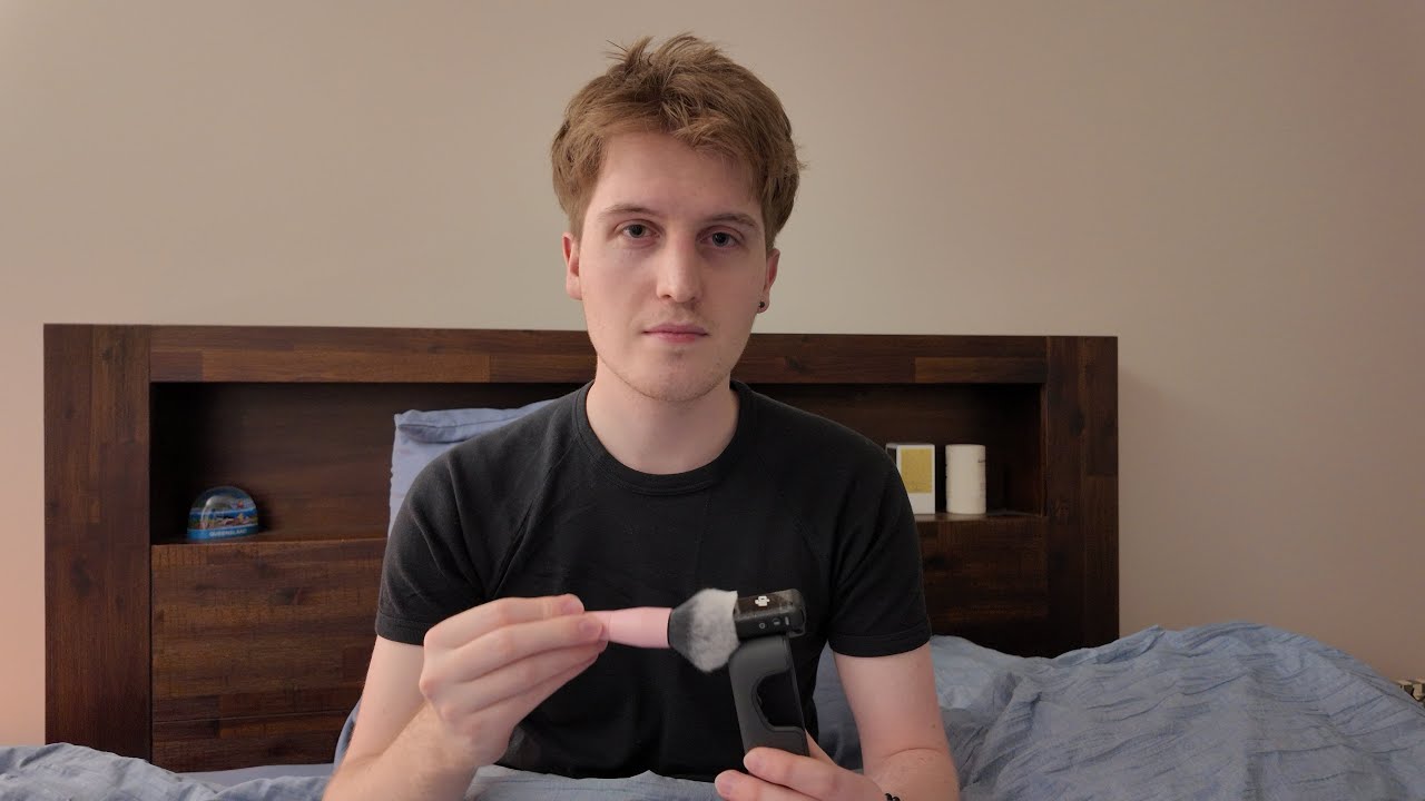 ASMR Mic brushing in bed 