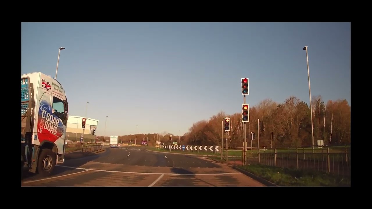Worksop spiral roundabout 4th exit A57 (S) to Kilton B6041 Driving test