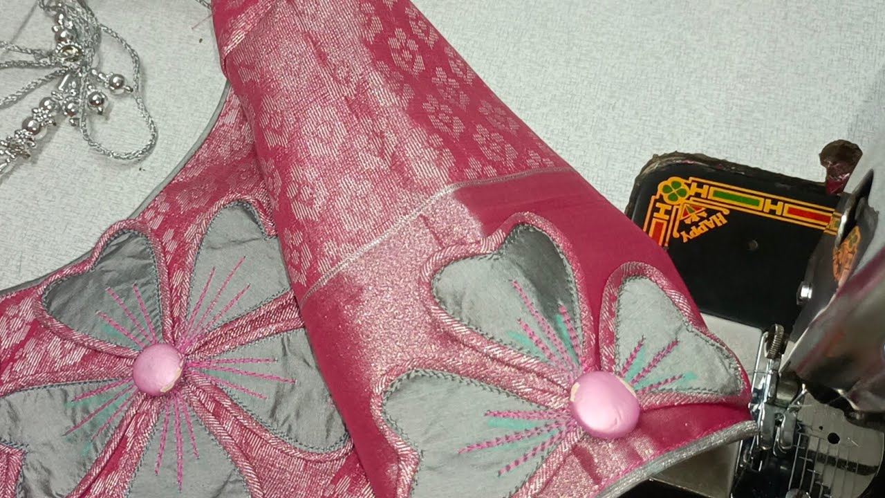New & Trending flower Model ☘️sleeve design cutting and stitching for blouse# tips  for beginners
