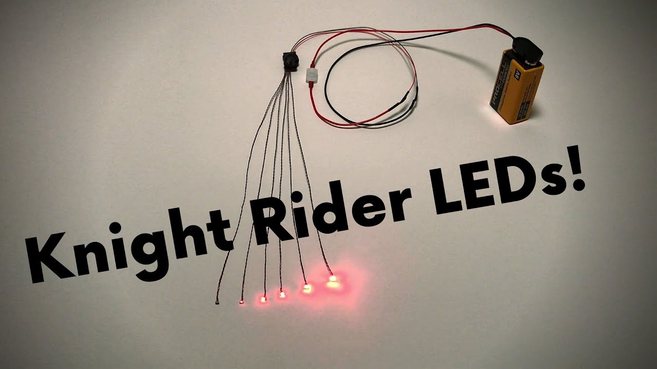 Knight Rider KITT LED Fading Chaser Circuit - Super Bright Nano LEDs