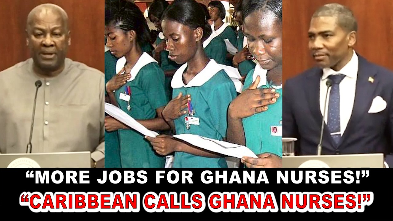 More Jobs Abroad! Caribbean PM Terrance Drew Calls on John Dramani Mahama for Ghanaian Nurses