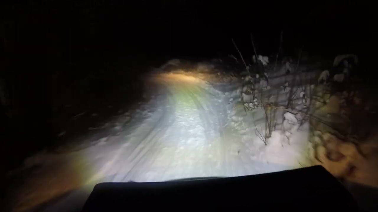 First Go Pro footage   Riding my 1992 enticer 2 410 on the rail bed January 20 2022