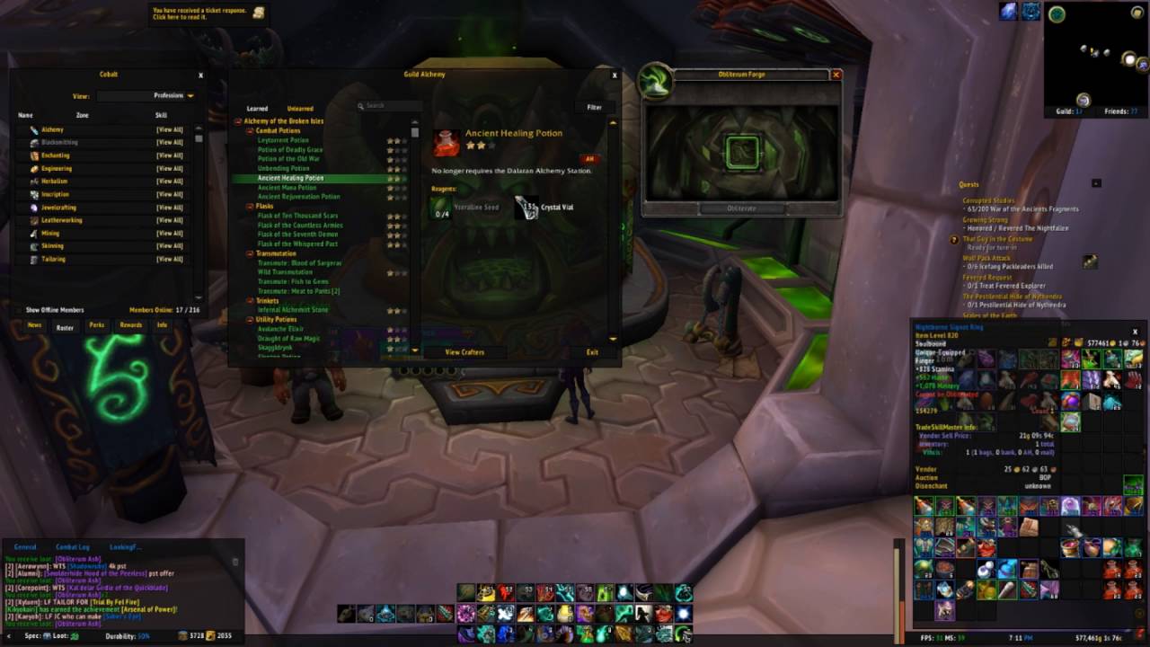 Obliterum with Professions! Obliterum Farm!