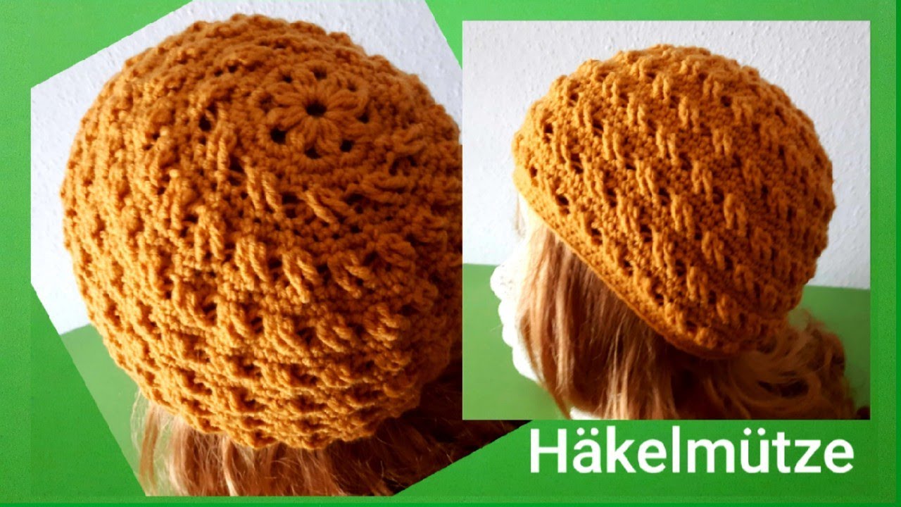 Mütze mit Kreuzstäbchen häkeln