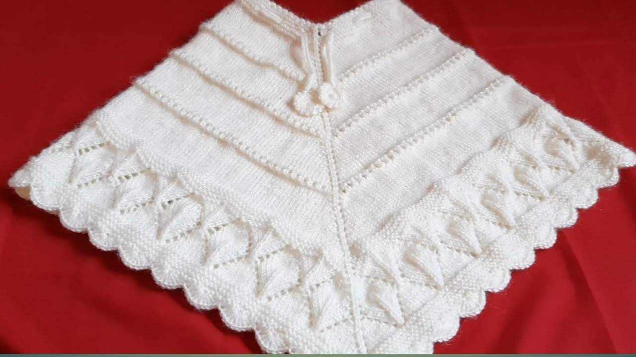 Poncho Knitting in Hindi |  One coloured Designer Poncho |  How to knit stylish poncho 2021-22 part1