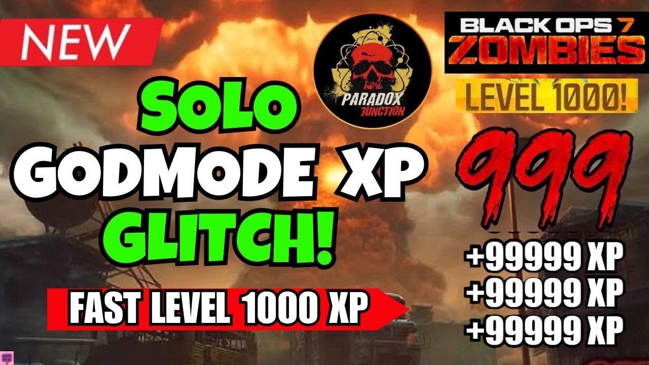 *NEW* BO7 BROKEN SOLO INFINITE XP GLITCH! FAST LEVEL 1000 + GODMODE XP FARM | BO7 ZOMBIES GLITCH
