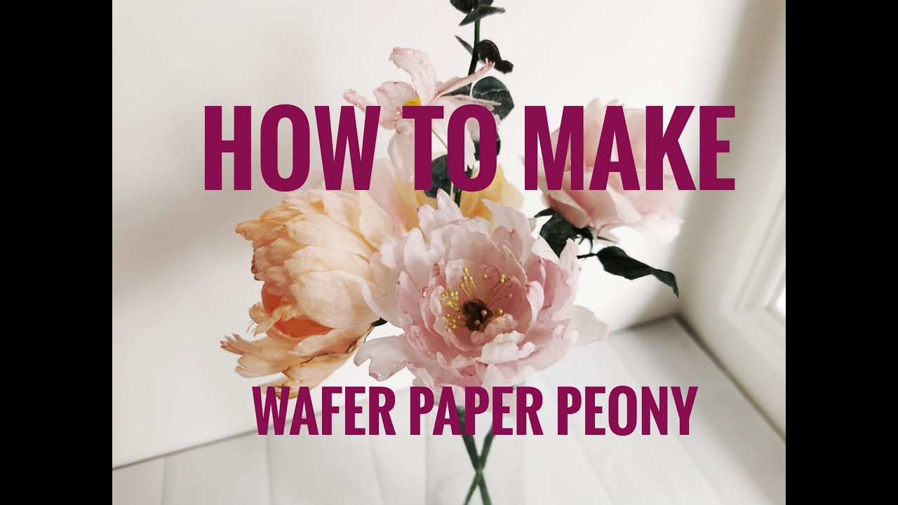 How To Sugar Flower Wafer Paper Flower Peony without template