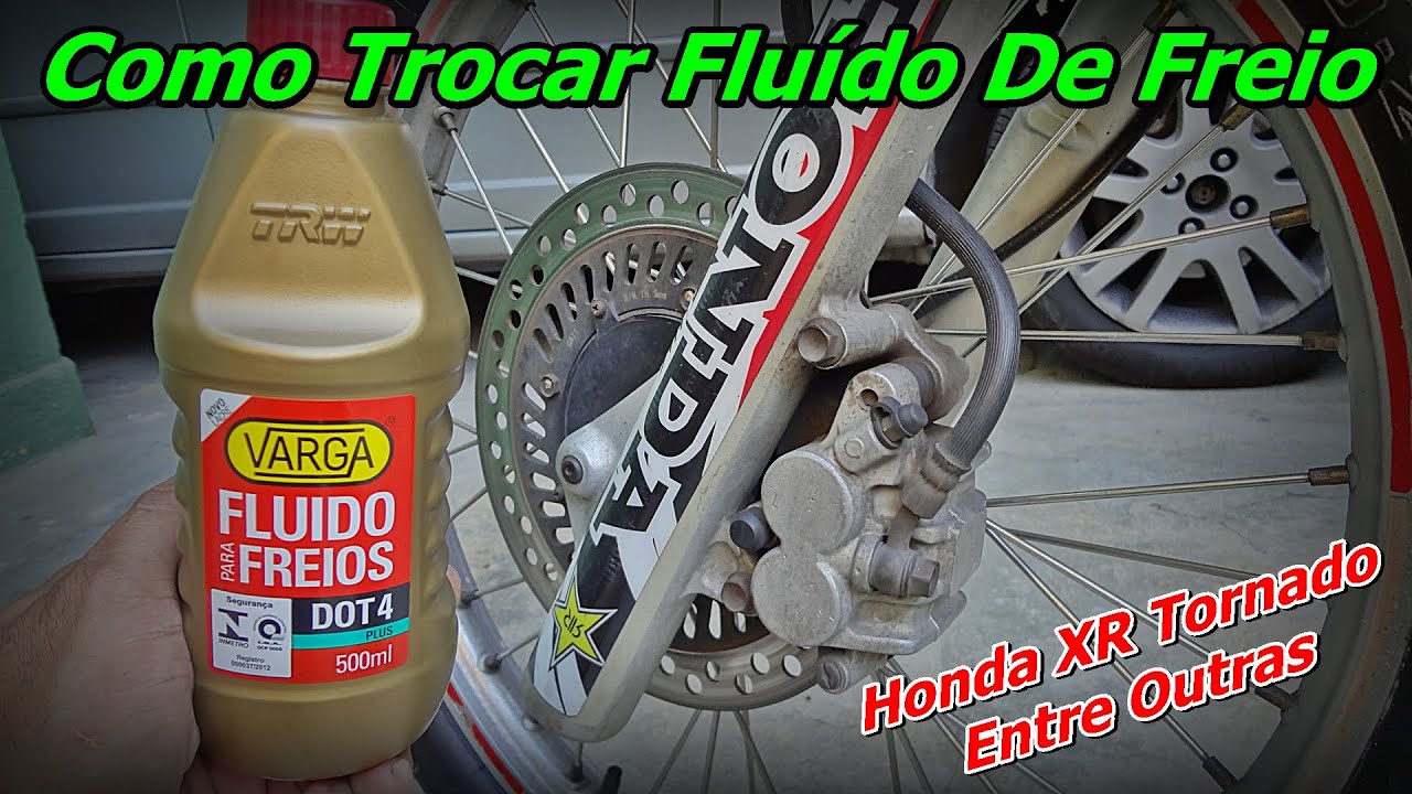 Trocar Fluido de Freio XR 250 Tornado - COMO TROCAR ÓLEO DE FREIO DA MOTO - Trocando Óleo de Freio