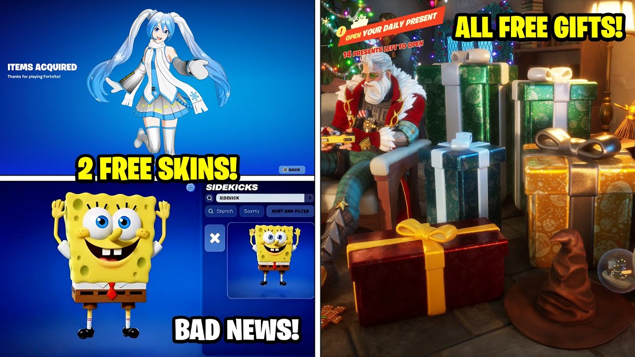 FORTNITE WINTERFEST 2025 UPDATE! (All FREE Presents & Skins!)