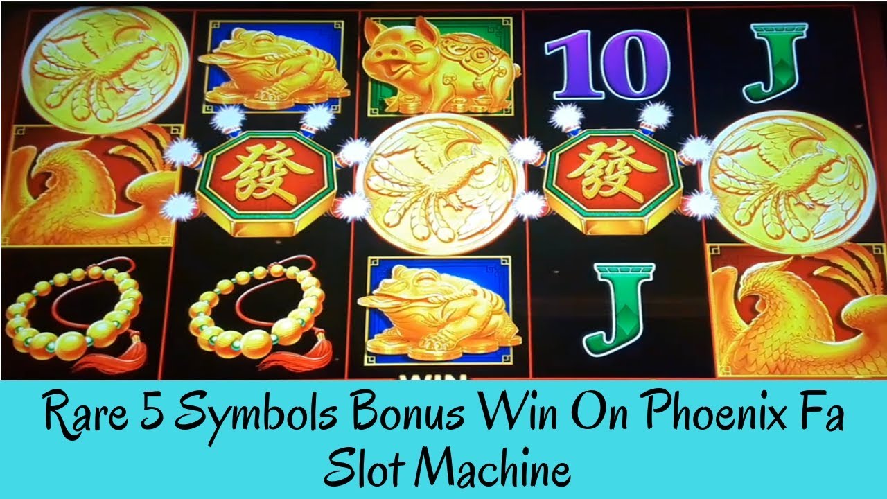 RARE 5 SYMBOLS BONUS WIN ON PHOENIX FA SLOT MACHINE - SunFlower Slots