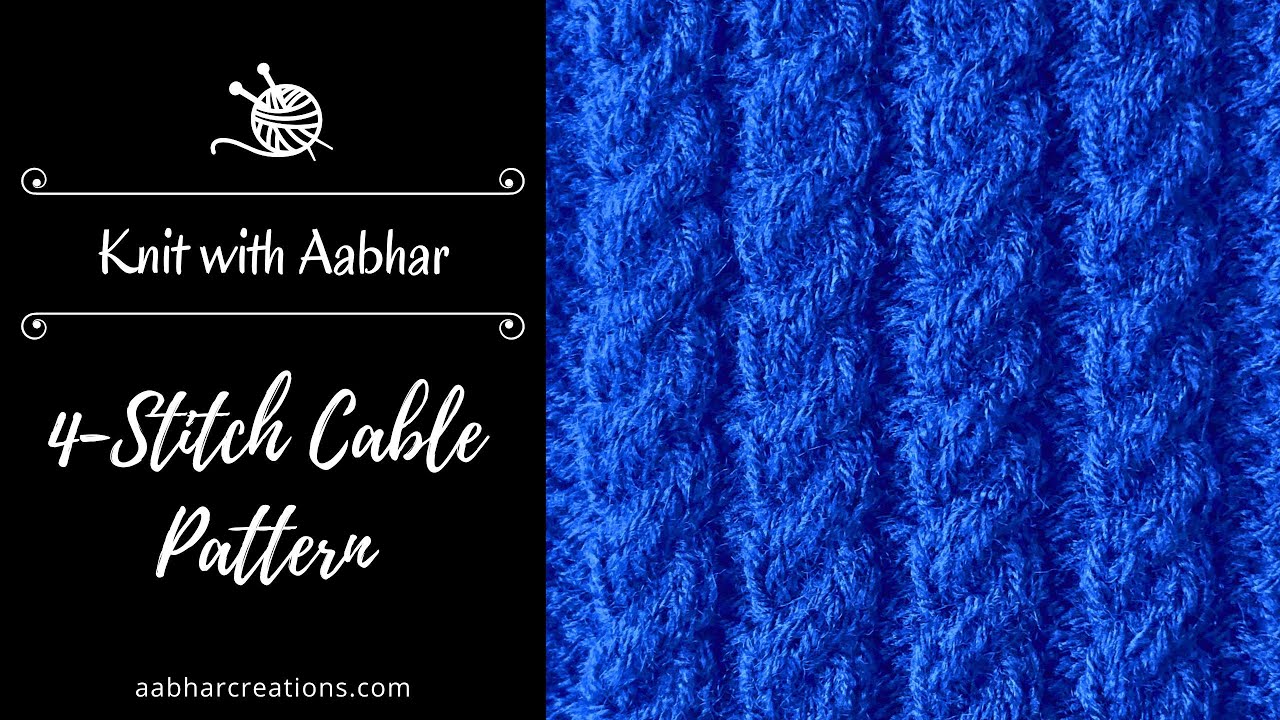 4-Stitch Cable - super easy basic cable knitting pattern for beginners, knitting design for cardigan