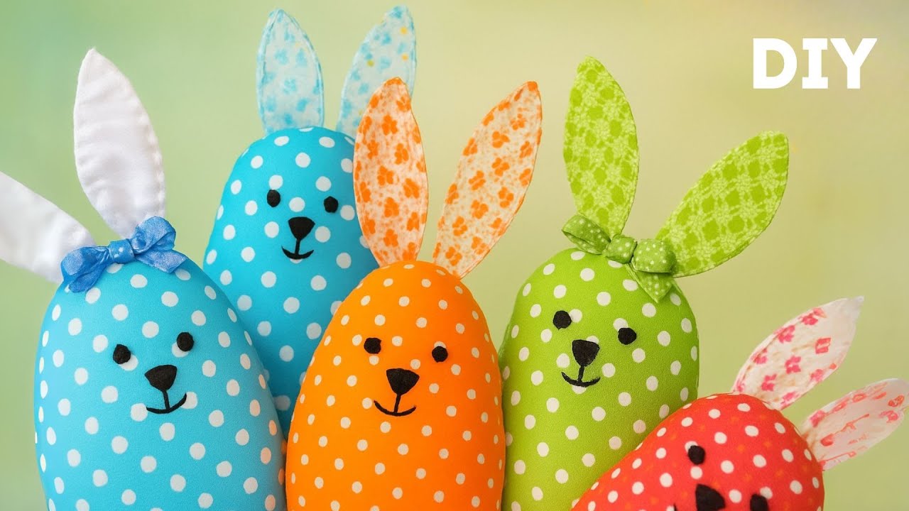 🐰 Conejitos de Tela DIY ✂️ | Manualidad Fácil y Colorida 🧵💖