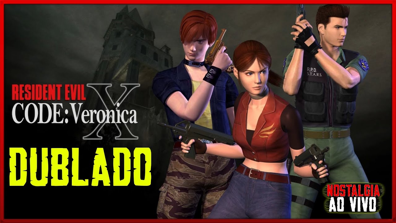 RESIDENT EVIL CODE VERONICA PS2 DUBLADO PT-BR - ATE ZERAR - NOSTALGIA AO VIVO