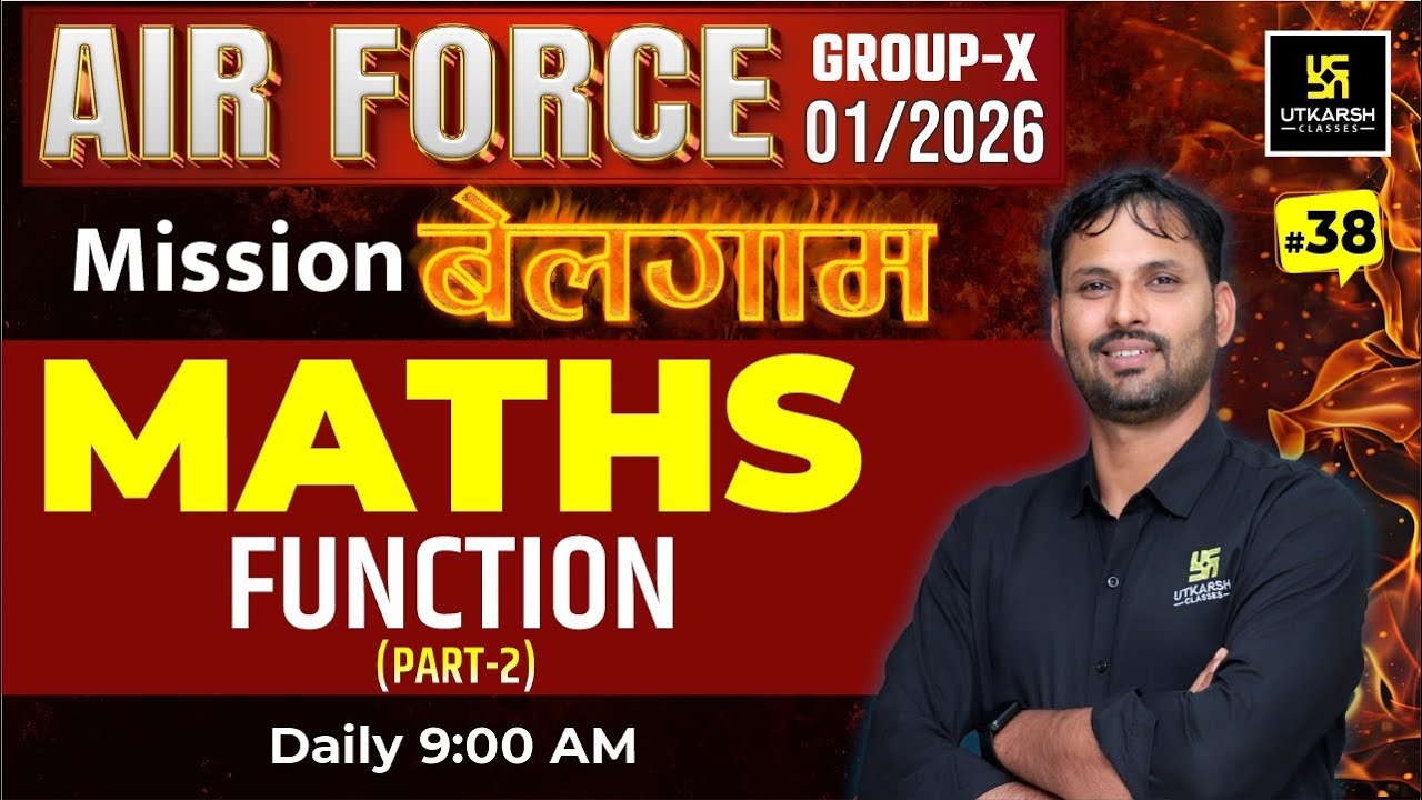 Air Force Group X Maths | FUNCTION | Utkarsh Defence Academy | Ravikant Sir