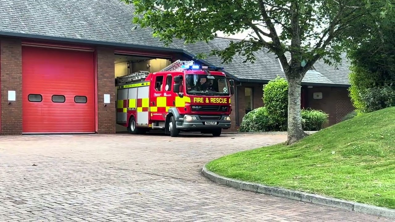 *TANNOY* Clitheroe's Pump turnout from Blackpool Fire Station | Lancashire Fire & Rescue Service