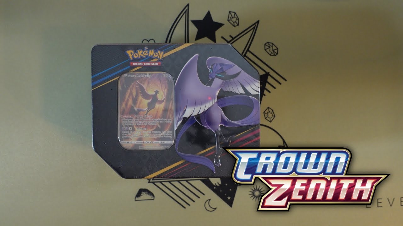 Opening a Galarian Articuno CROWN ZENITH Tin