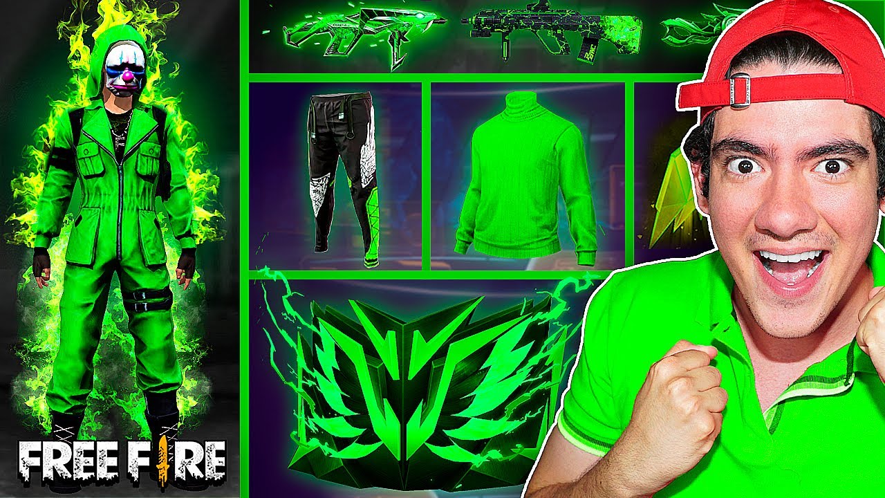 RETO: SOLO PODEMOS USAR COSAS VERDES en FREE FIRE 💚 ( 2024 ) | TheDonato
