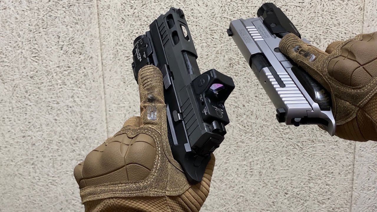 [4k] Sig Sauer P320 Pro Cut & P229 Elite Stainless Steel Airsoft GBB VFC M18 시그에어