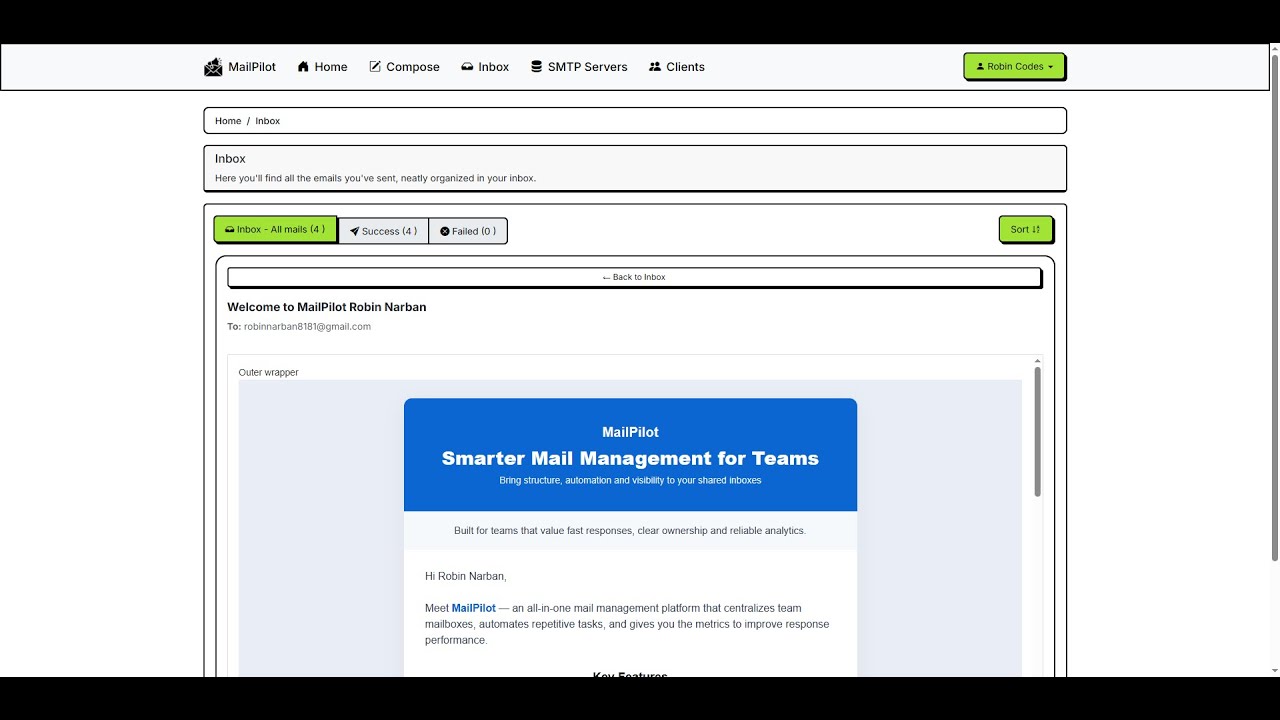 MailPilot &ndash; Email Management System | Bulk & Promotional Emails using PHP & MySQL | Robin Codes