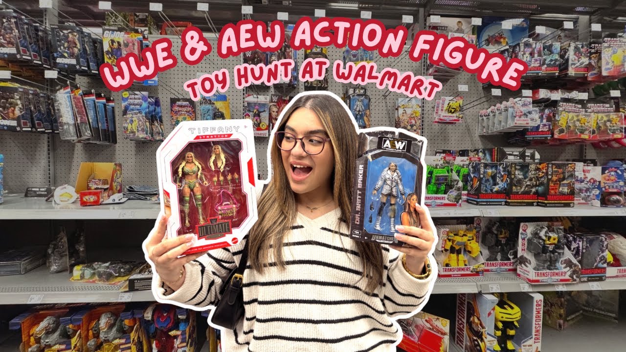 WWE & AEW action figure toy hunt at WALMART!