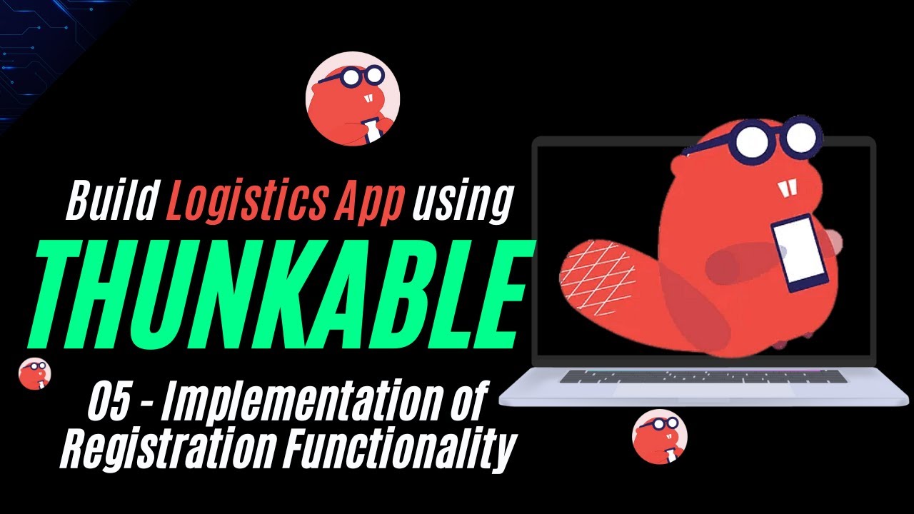 Implementation of the Registration functionality of the Logistics App using Firebase | Thunkable