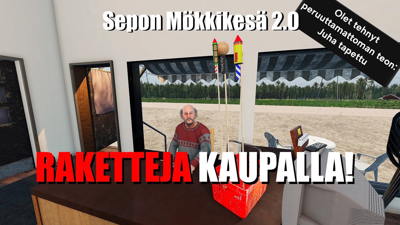 JUHA MYY RAKETTEJA!  | Finnish Cottage Simulator #8